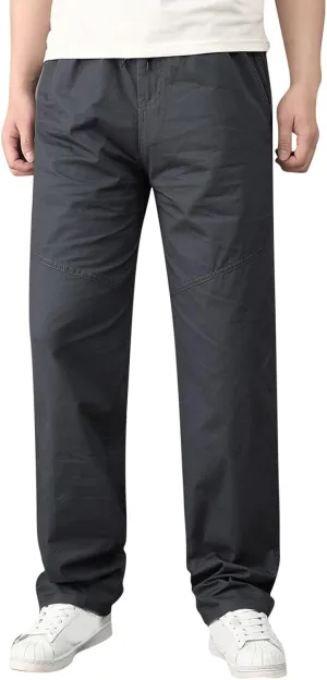 Cargo Pants for Men Work Flexible Waterproof Baggy Sweat Pants Lightweight Work Pants Relaxed Fit Straight Leg Tousers