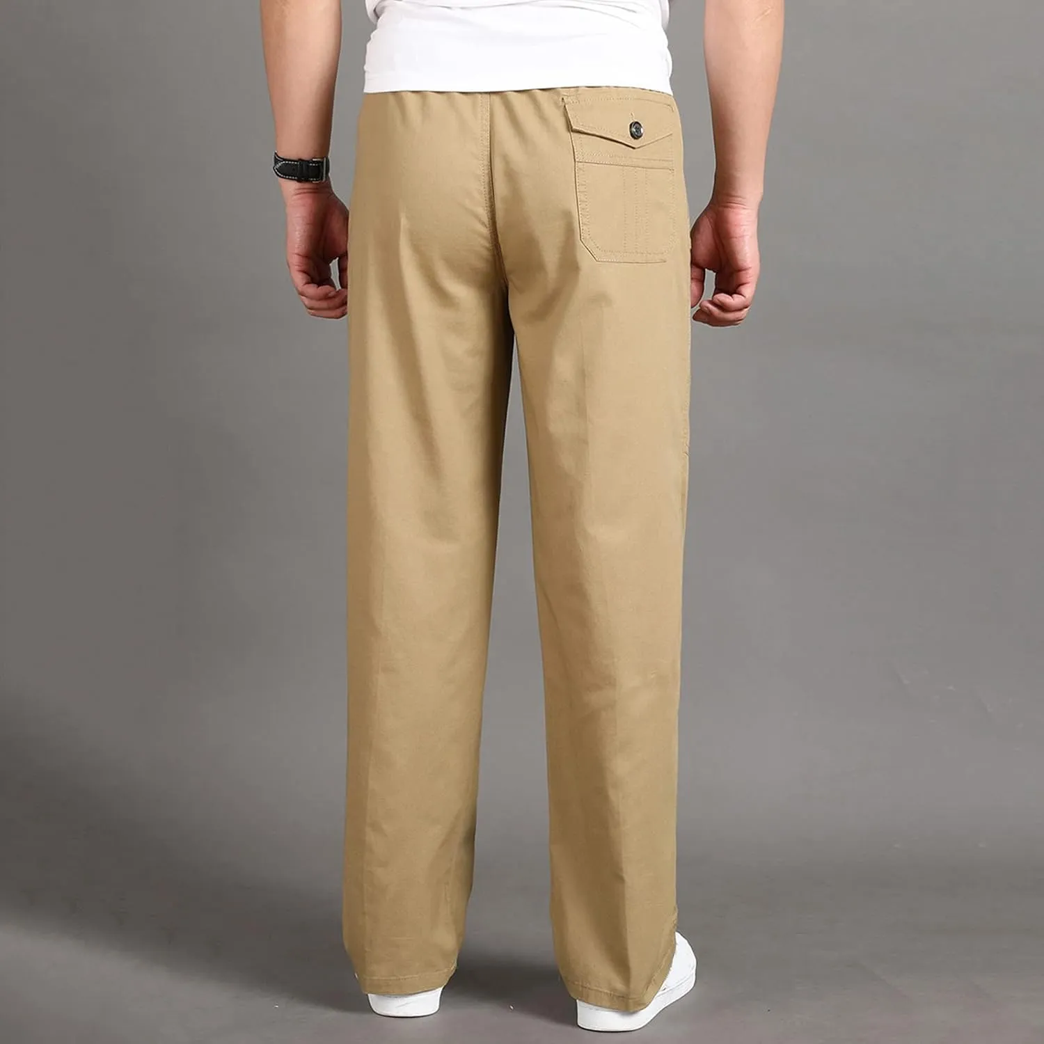 Cargo Pants for Men Work Flexible Waterproof Baggy Sweat Pants Lightweight Work Pants Relaxed Fit Straight Leg Tousers