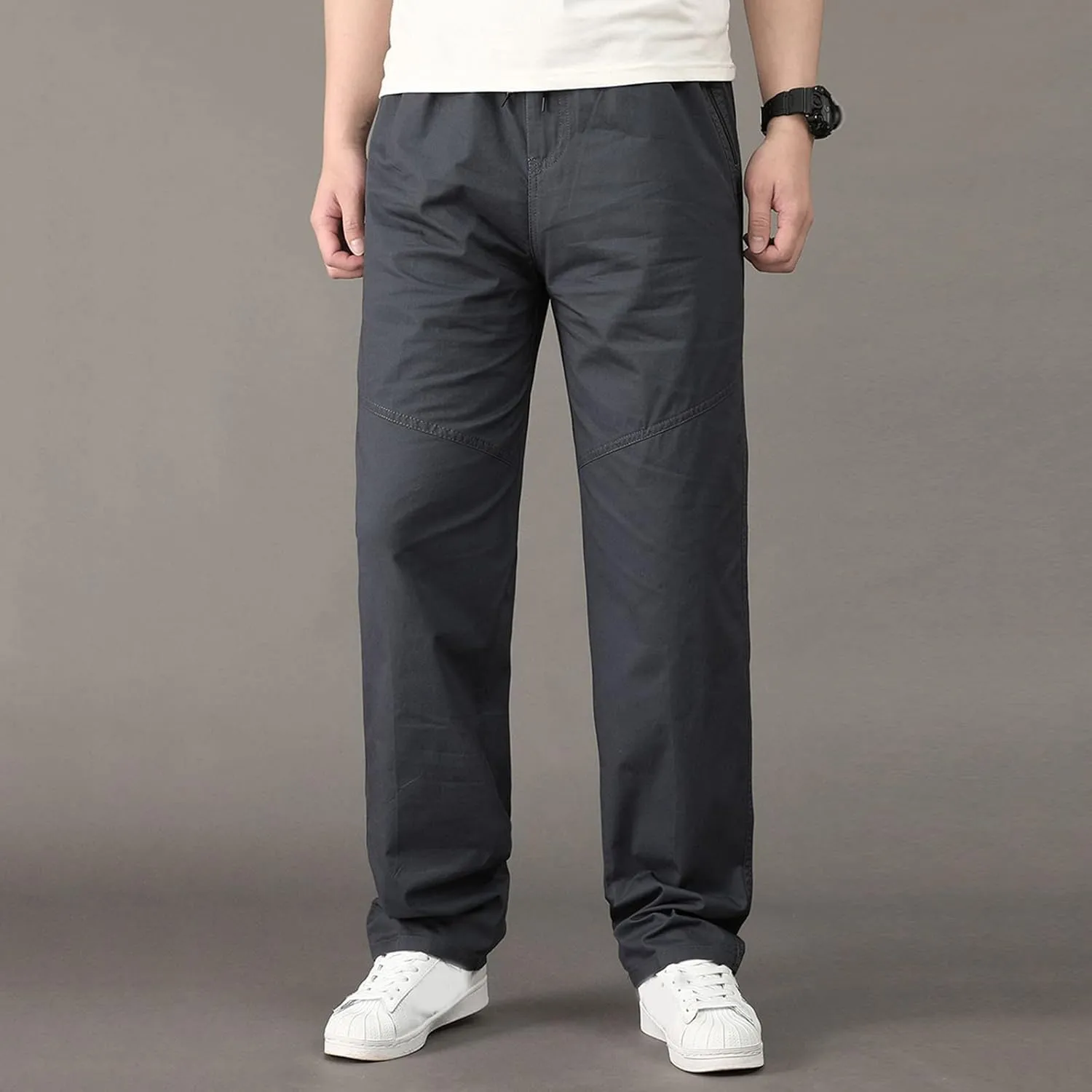 Cargo Pants for Men Work Flexible Waterproof Baggy Sweat Pants Lightweight Work Pants Relaxed Fit Straight Leg Tousers