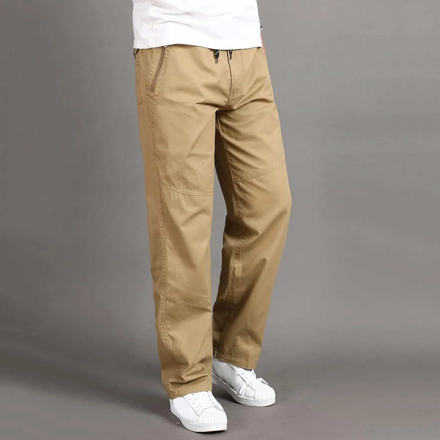 Cargo Pants for Men Work Flexible Waterproof Baggy Sweat Pants Lightweight Work Pants Relaxed Fit Straight Leg Tousers