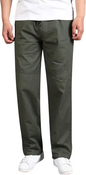 Cargo Pants for Men Work Flexible Waterproof Baggy Sweat Pants Lightweight Work Pants Relaxed Fit Straight Leg Tousers