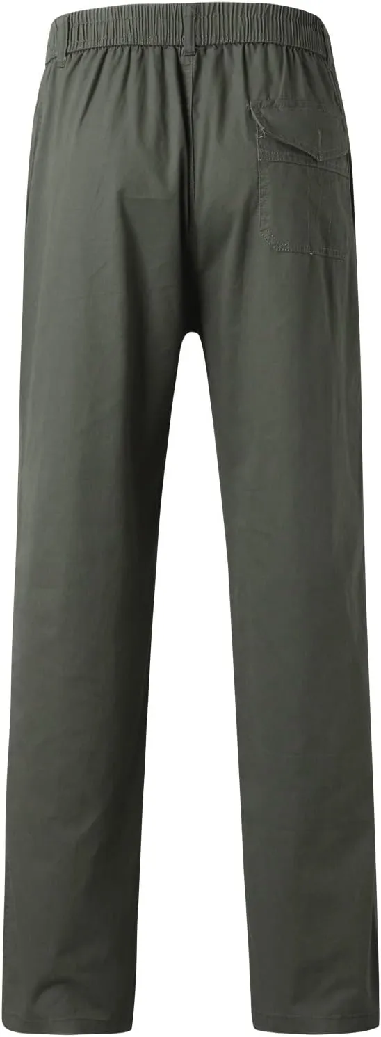 Cargo Pants for Men Work Flexible Waterproof Baggy Sweat Pants Lightweight Work Pants Relaxed Fit Straight Leg Tousers