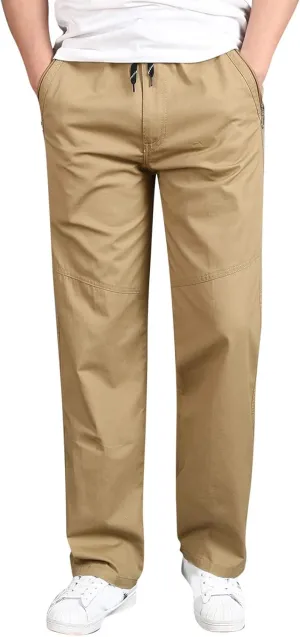 Cargo Pants for Men Work Flexible Waterproof Baggy Sweat Pants Lightweight Work Pants Relaxed Fit Straight Leg Tousers