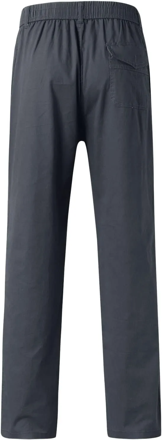 Cargo Pants for Men Work Flexible Waterproof Baggy Sweat Pants Lightweight Work Pants Relaxed Fit Straight Leg Tousers