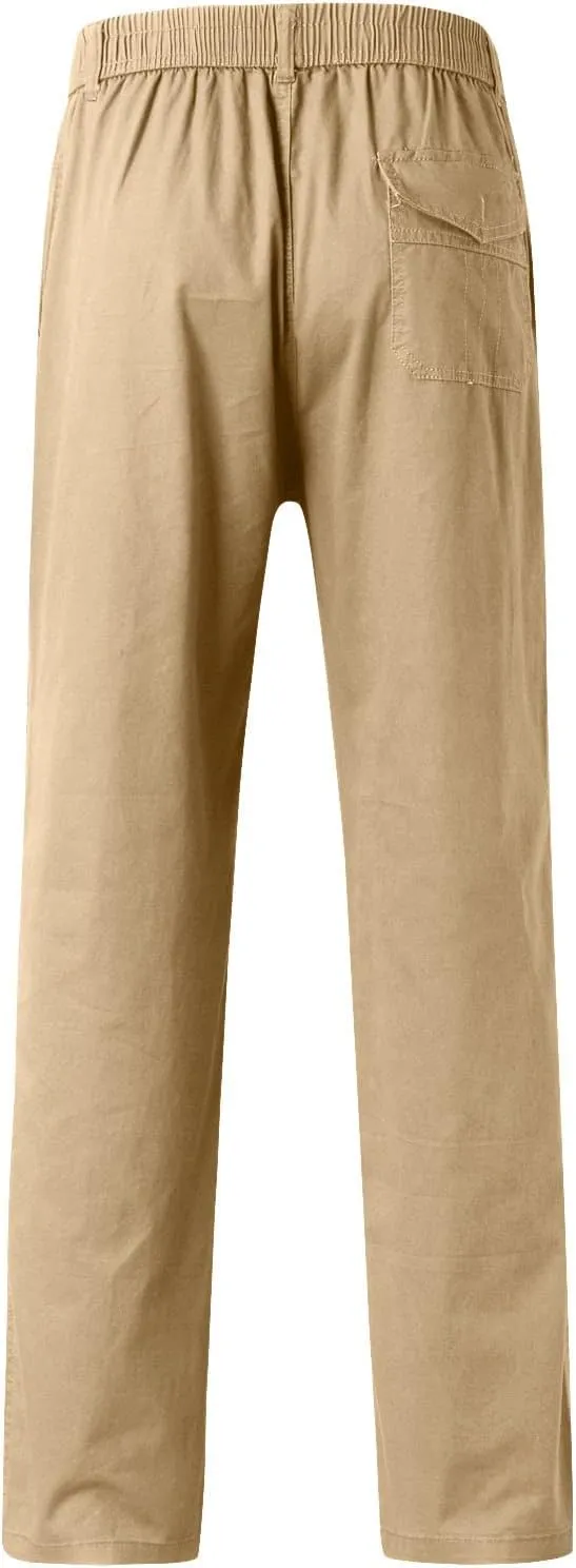 Cargo Pants for Men Work Flexible Waterproof Baggy Sweat Pants Lightweight Work Pants Relaxed Fit Straight Leg Tousers