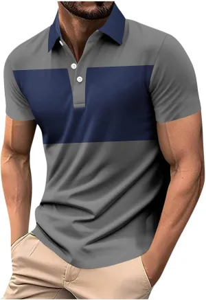Casual Henley Shirts for Men 2025 Stylish Business Work Shirt Classic Short Sleeve Slim Fit Golf Tennis Tops