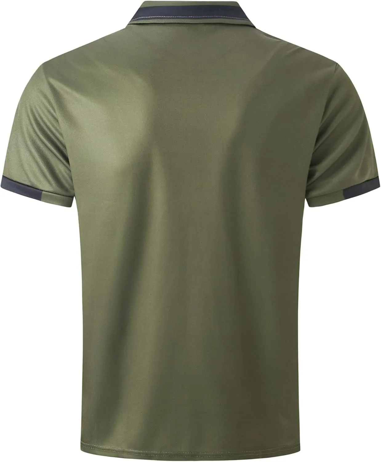 Casual Polo Shirts for Men Short Sleeve Work Business Tees Fashion Golf Slim Fit Lapel T-Shirts Classic Basic Tops
