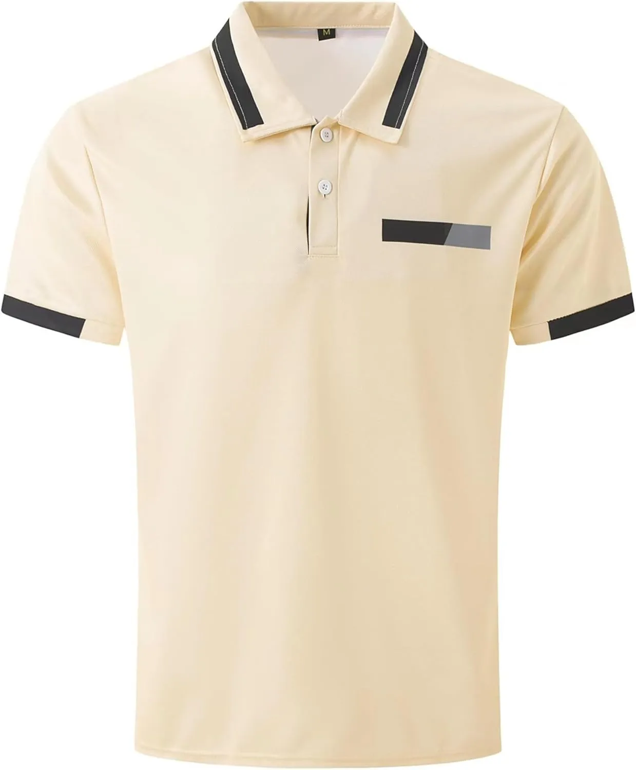 Casual Polo Shirts for Men Short Sleeve Work Business Tees Fashion Golf Slim Fit Lapel T-Shirts Classic Basic Tops