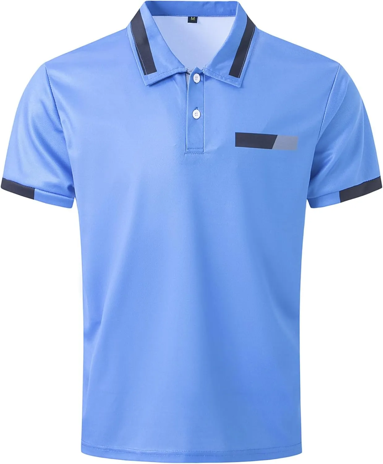 Casual Polo Shirts for Men Short Sleeve Work Business Tees Fashion Golf Slim Fit Lapel T-Shirts Classic Basic Tops