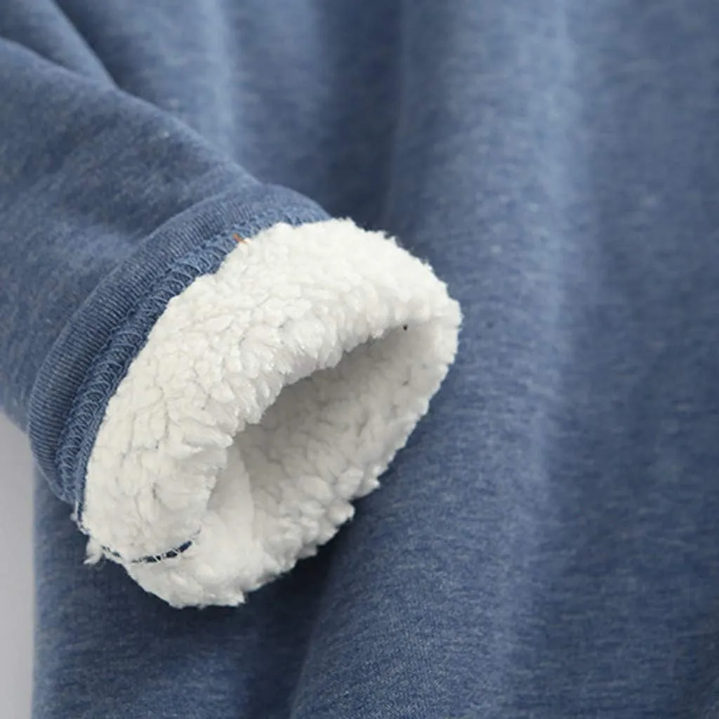 Ceboyel Women Fleece Lined Sweatshirts Sherpa Fuzzy Pullover Tops Loose Fit Cute Sweater Warm Winter Trendy Cozy Clothing
