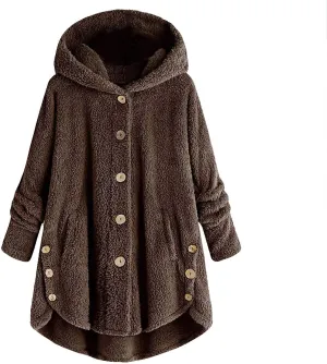 Ceboyel Women Teddy Sweatshirt Jacket Fleece Sweater Hoodies Fuzzy Sherpa Cute Pullover Tops Warm Fall Winter Clothing