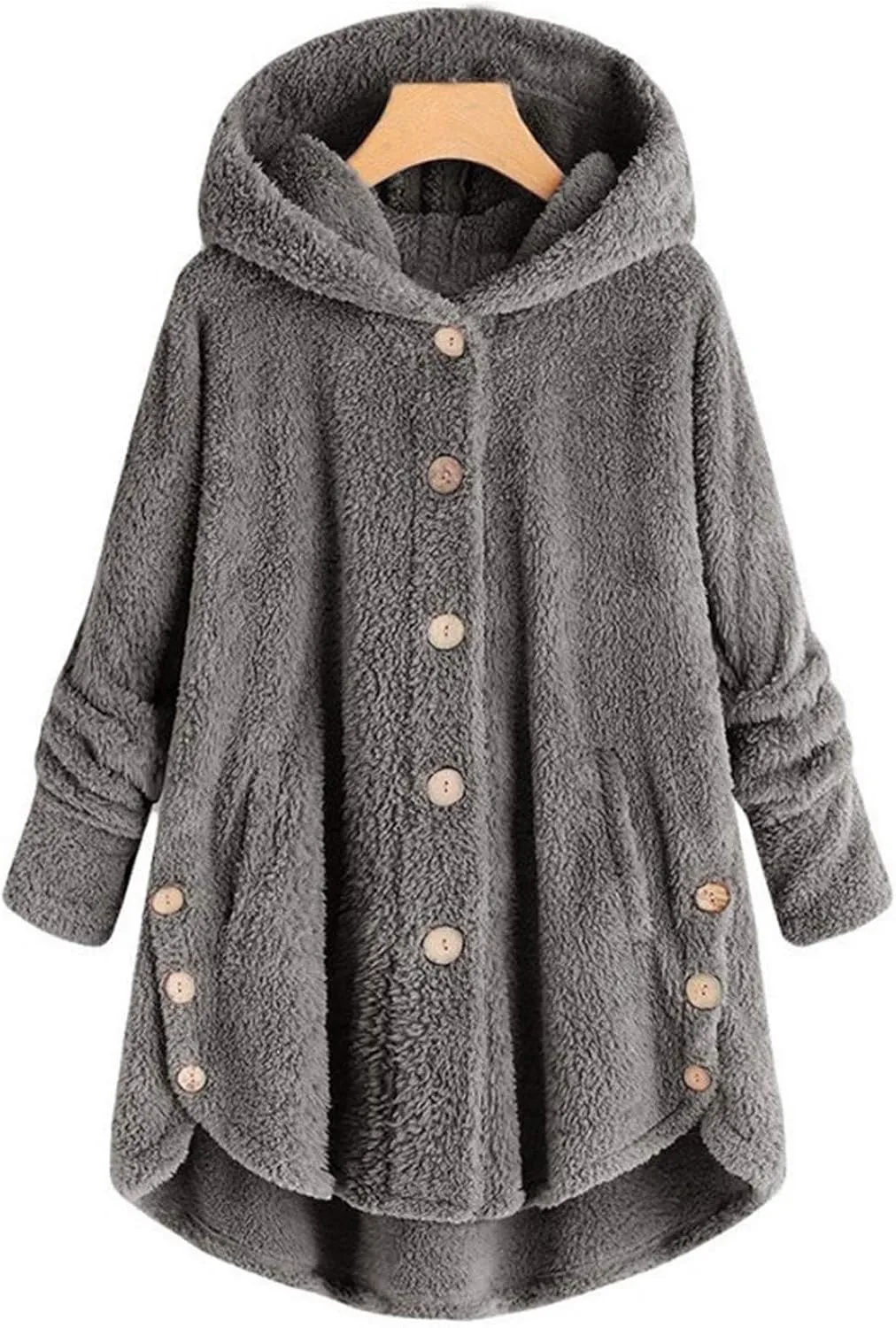 Ceboyel Women Teddy Sweatshirt Jacket Fleece Sweater Hoodies Fuzzy Sherpa Cute Pullover Tops Warm Fall Winter Clothing