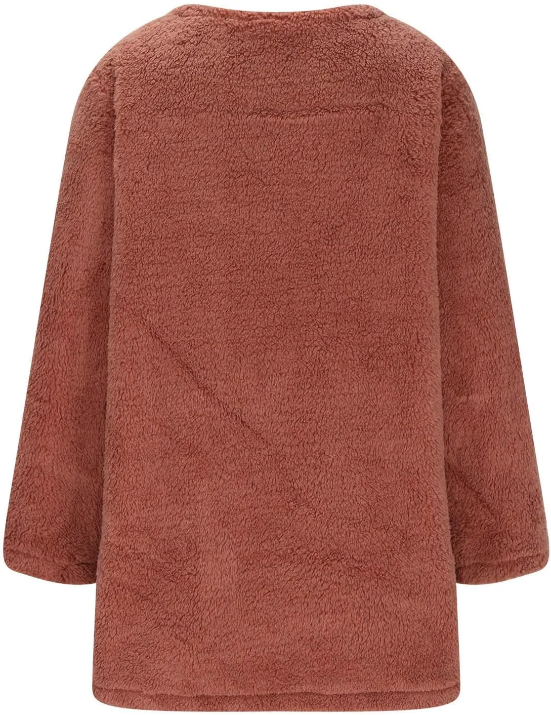 Ceboyel Womens Fleece Lined Sweatshirts Sherpa Fuzzy Sweater Long Sleeve Cute Tops Pullover Warm Winter Trendy Clothing