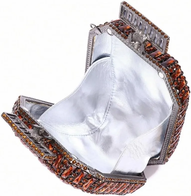 Chic Women Perfume Bottle Rhinestone Clutch Glitter Crystal Evening Bag Diamond Wedding Guest Purse for Party Prom