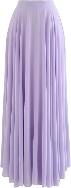 CHICWISH Women's Timeless Favorite Chiffon Maxi Prom Party Skirt
