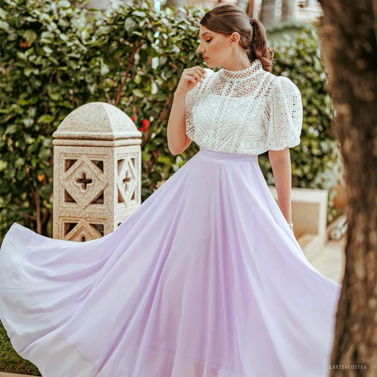 CHICWISH Women's Timeless Favorite Chiffon Maxi Prom Party Skirt