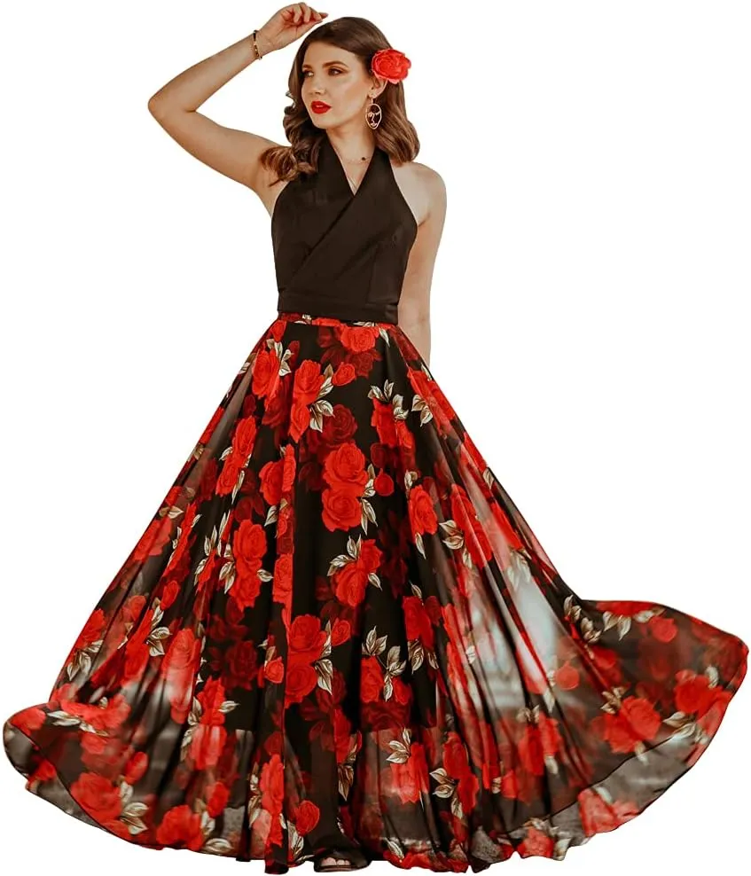 CHICWISH Women's Timeless Favorite Chiffon Maxi Prom Party Skirt