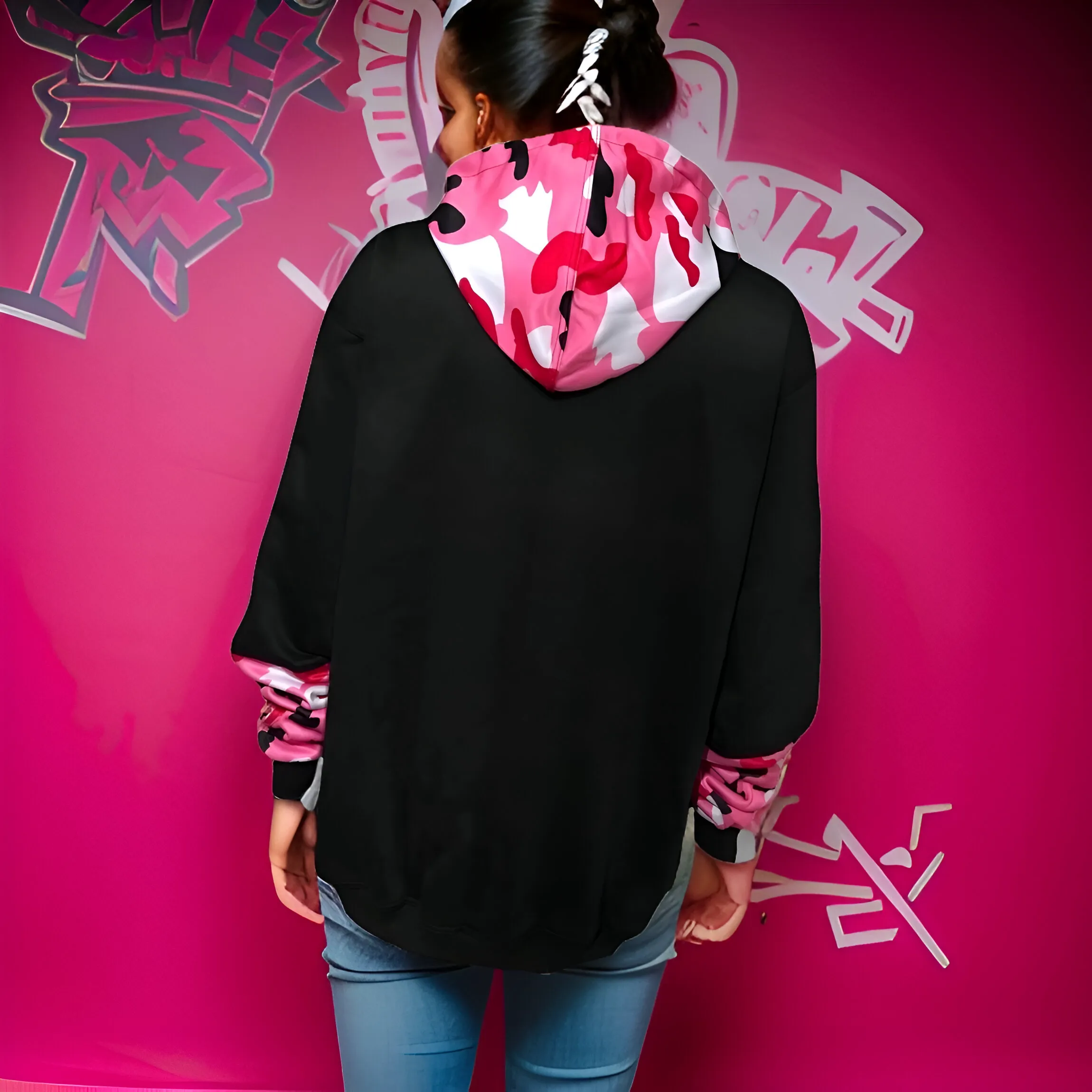 ^CHIEFIN’ ADI-FEATHER^ (PINK CAMOUFLAGE) ZIP UP TRACK JACKETS (CUT & SEW)