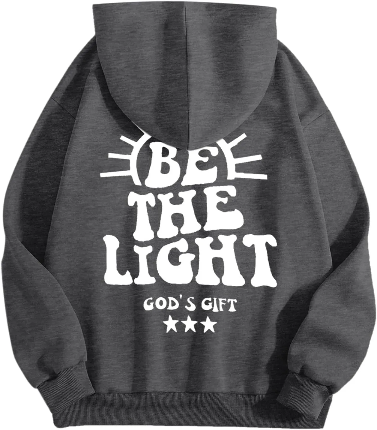 Christian Hoodies for Women Jesus Loves You Bible Verse Letter Graphic Oversized Y2K Hooded Long Sleeve Pockets Sweatshirts