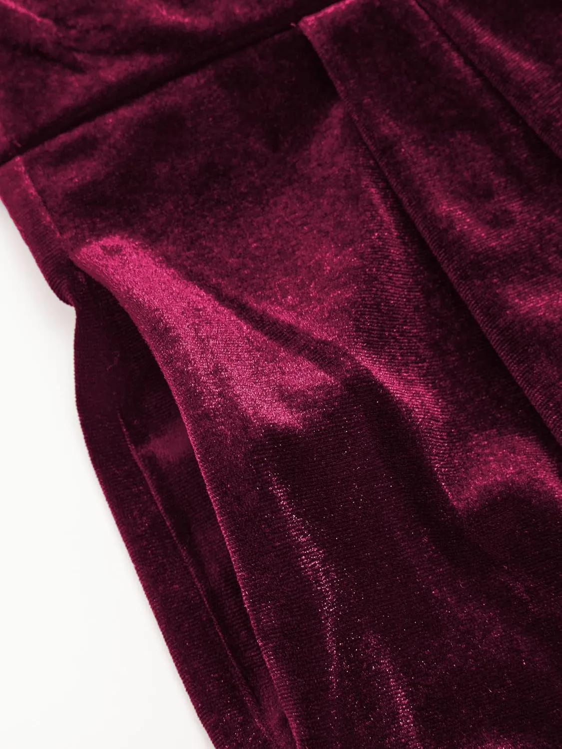CIDER Women's Velvet Off-shoulder Solid Ruched Jumpsuit