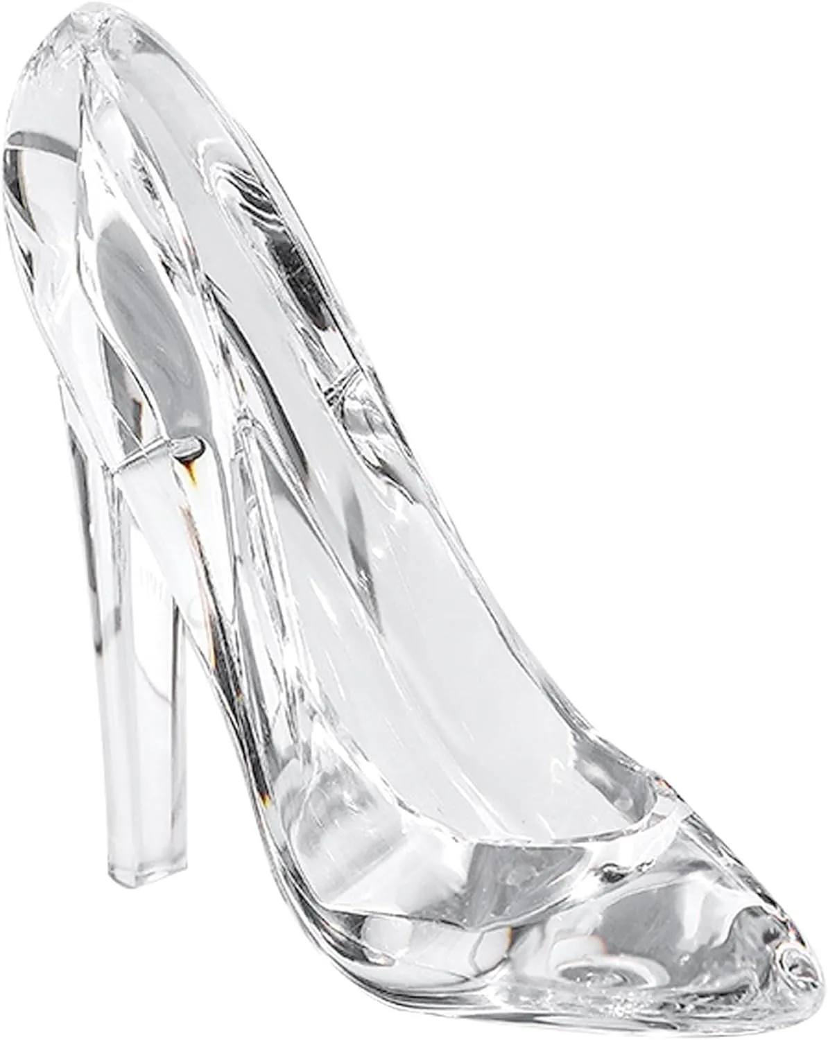 Cinderella Glass Slipper Acrylic Crystal High Heels Shoes Ornament Crystal Shoe Decorative Womens High Heels for Wedding and Birthday
