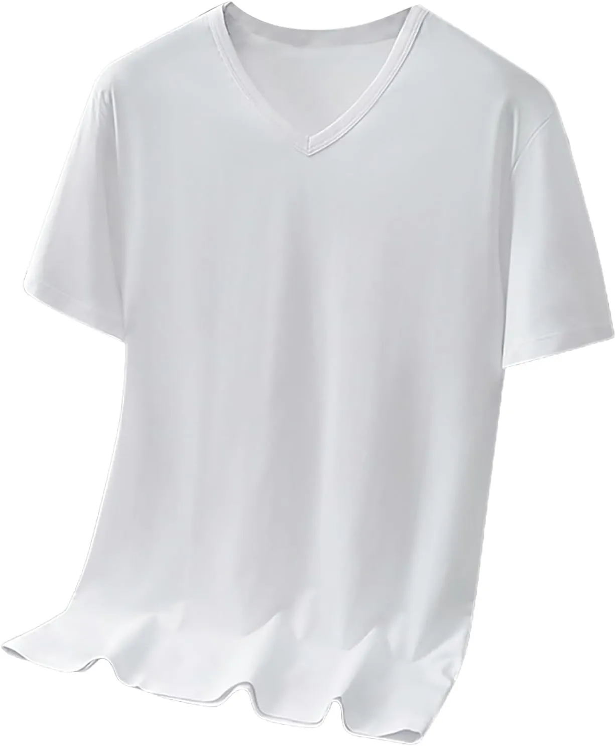 Classic Fit V Neck Cotton Shirts for Men Relaxed Fitted Summer Workout T-Shirts t Casual Athletic Activewear Tops