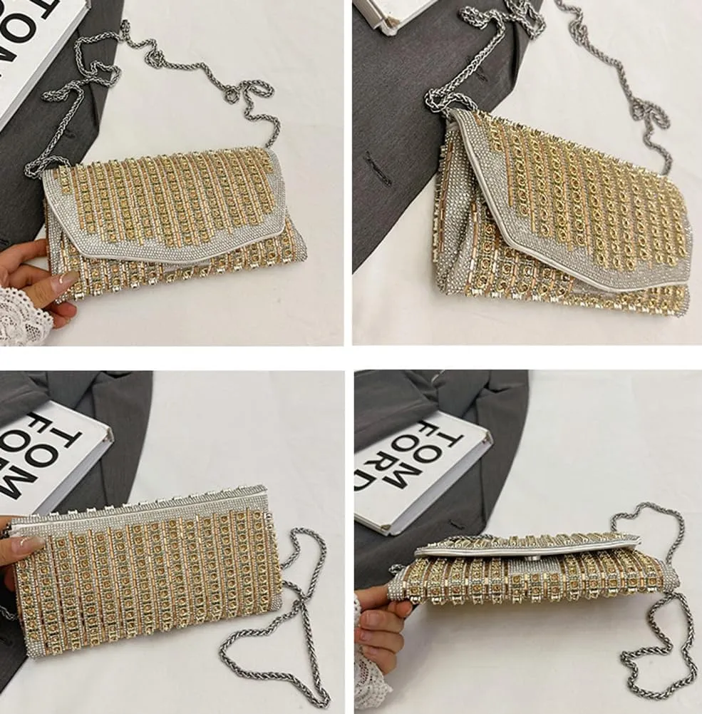 Clutch Purses for Women Formal Dressy Evening Bag Handbags Crossbody Bag for Wedding Cocktail Prom Party Elegance Charm
