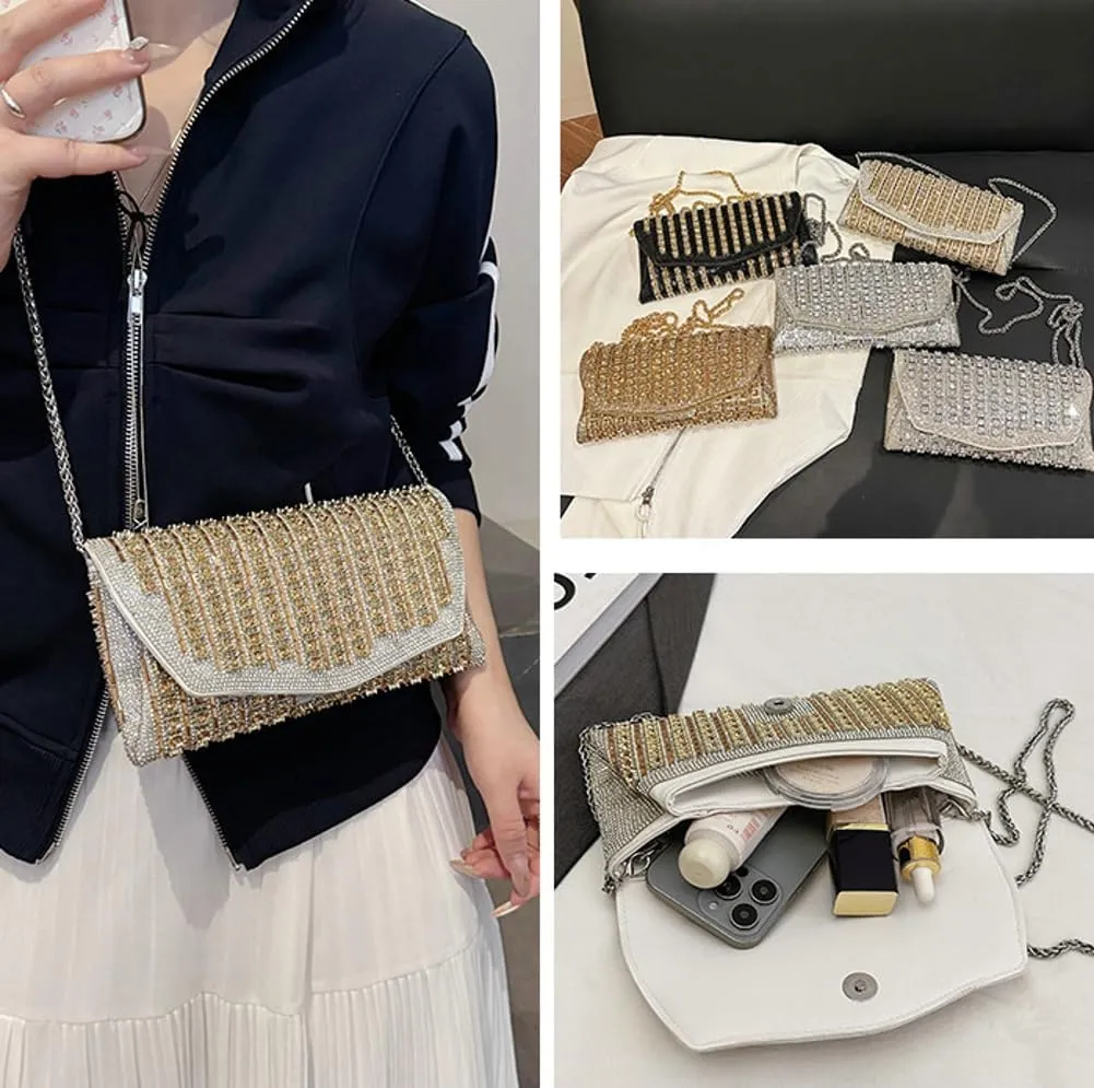 Clutch Purses for Women Formal Dressy Evening Bag Handbags Crossbody Bag for Wedding Cocktail Prom Party Elegance Charm