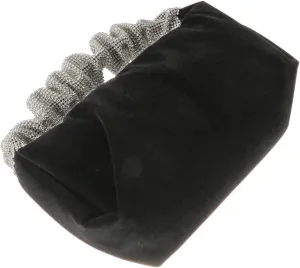 Comfortable Velvet Rhinestone Bag Women's Party Handbag Clutch Purse Lipstick Compartment