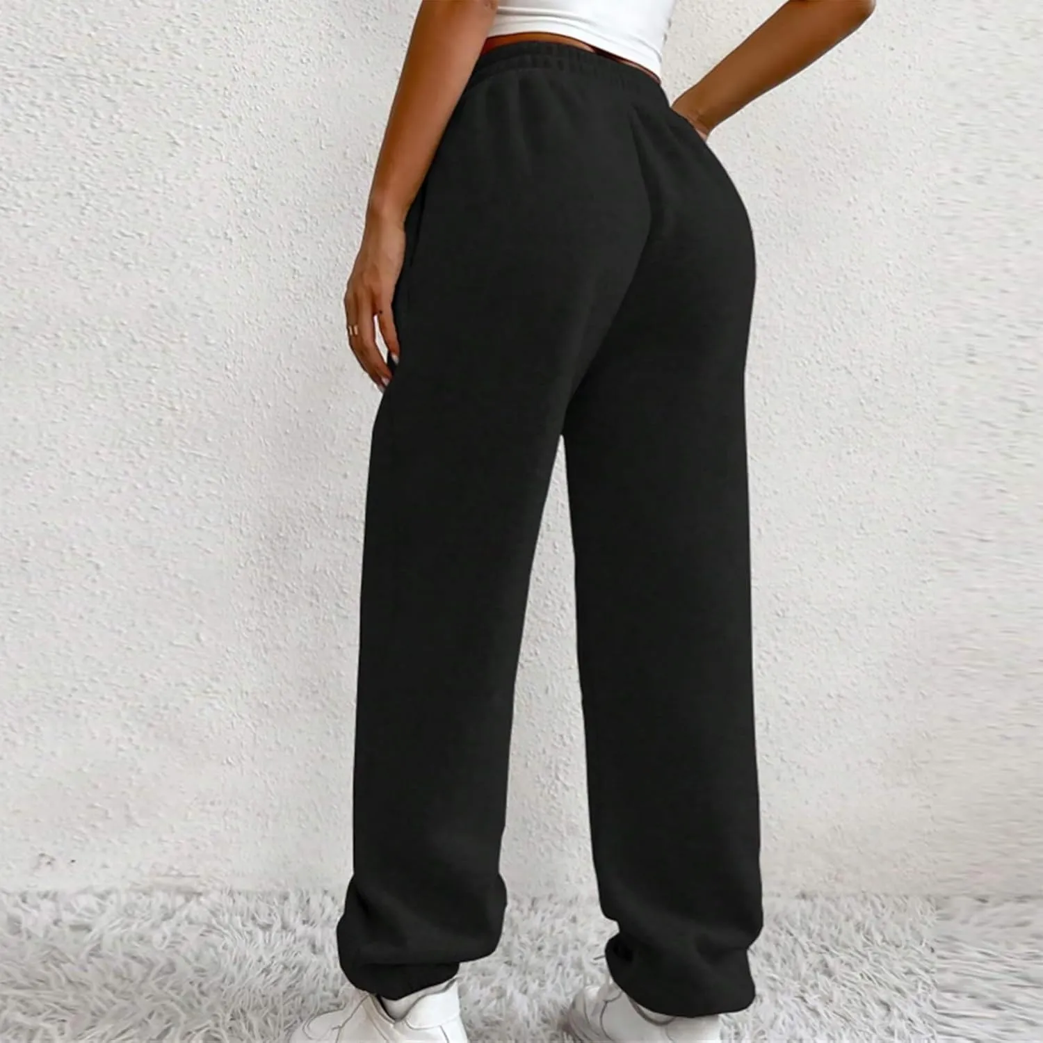 Comfy Pants,Women's High Waist Solid Color Casual Trousers Workout Sports Joggers Pants with Spring&Summer Clothing