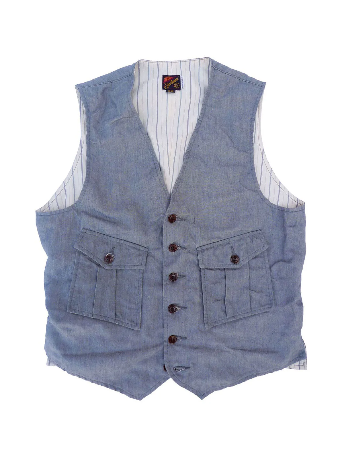 Continental Vest: Slate Grey Twill