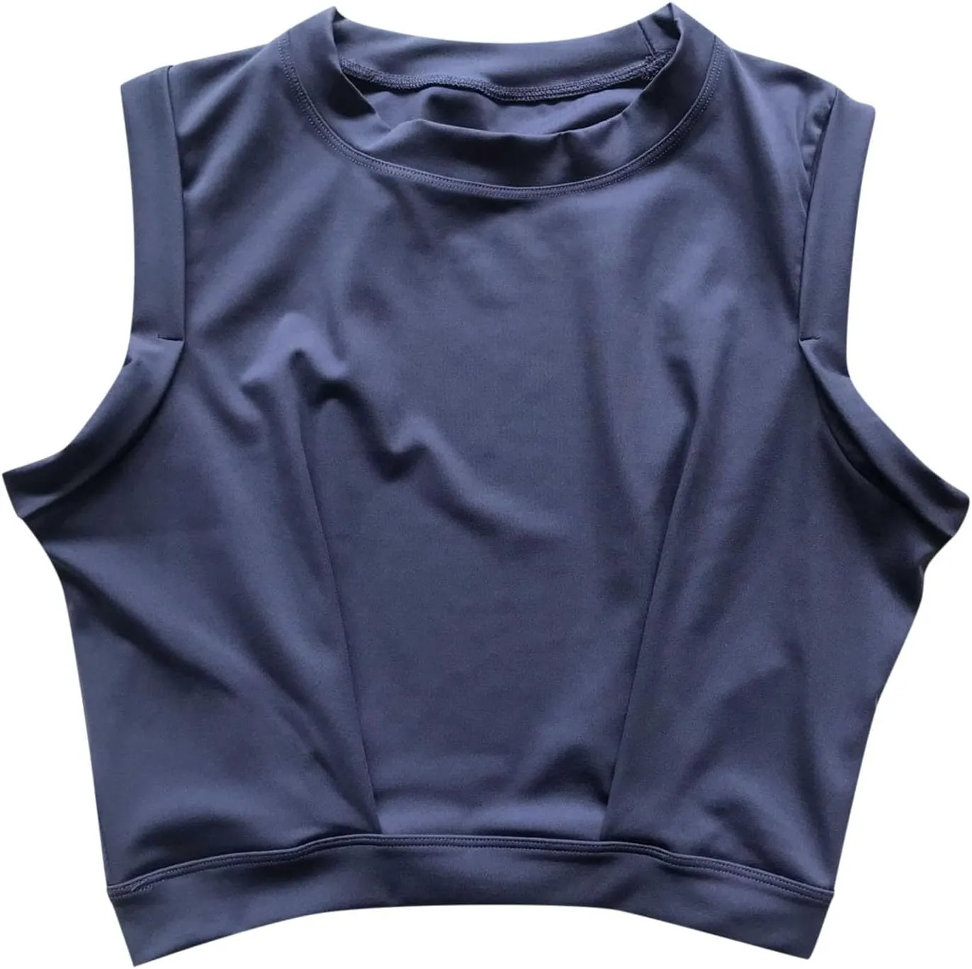 Crop Top Athletic Shirts for Women Cute Sleeveless Yoga Tops Running Gym Cotton Cropped Workout Clothes
