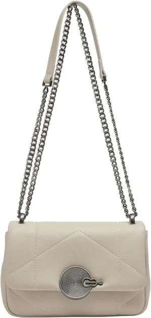 Crossbody Bag for Women, Chain Shoulder Bag with Soft,Luxurious PU Leather, Casual Stylish Satchel Bag, Beige Women's Bag