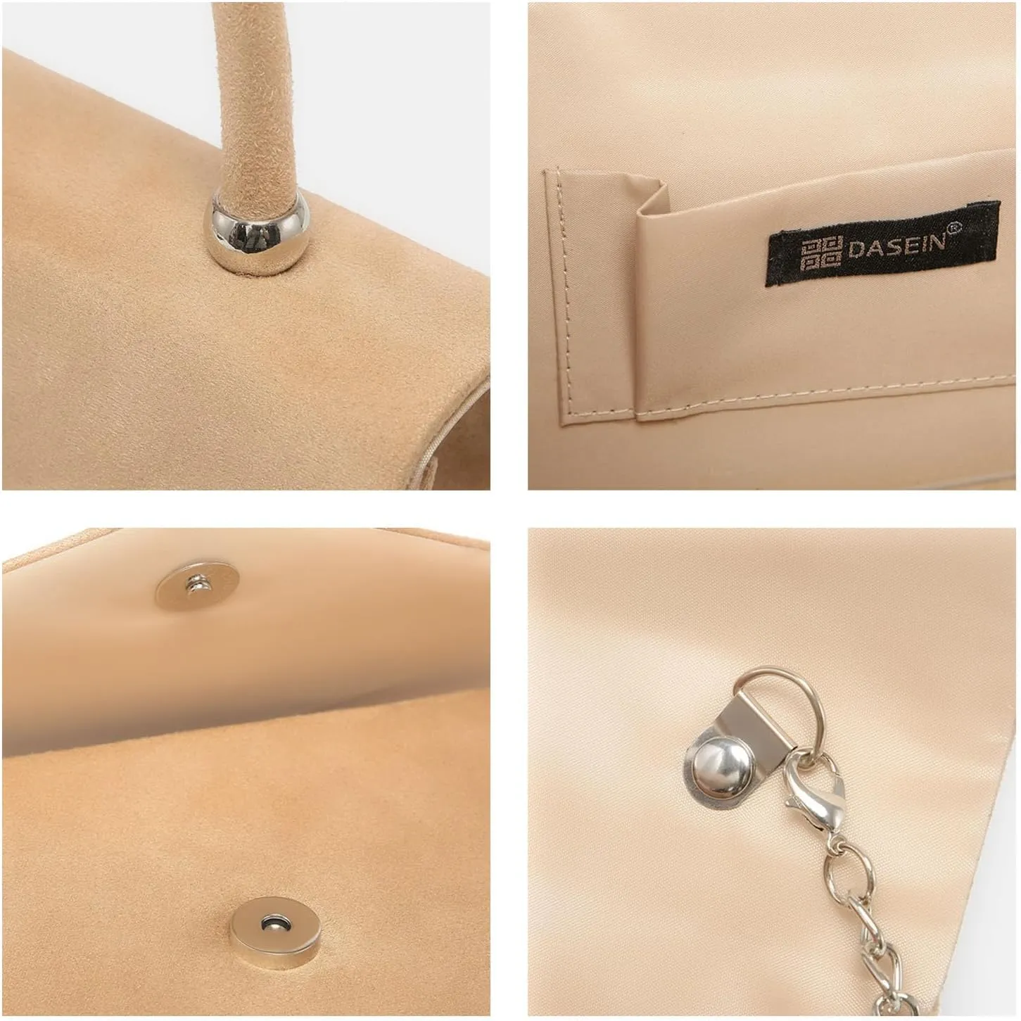 Dasein Women's Evening Bag Party Clutches Wedding Purses Cocktail Prom Handbags with Frosted Glittering