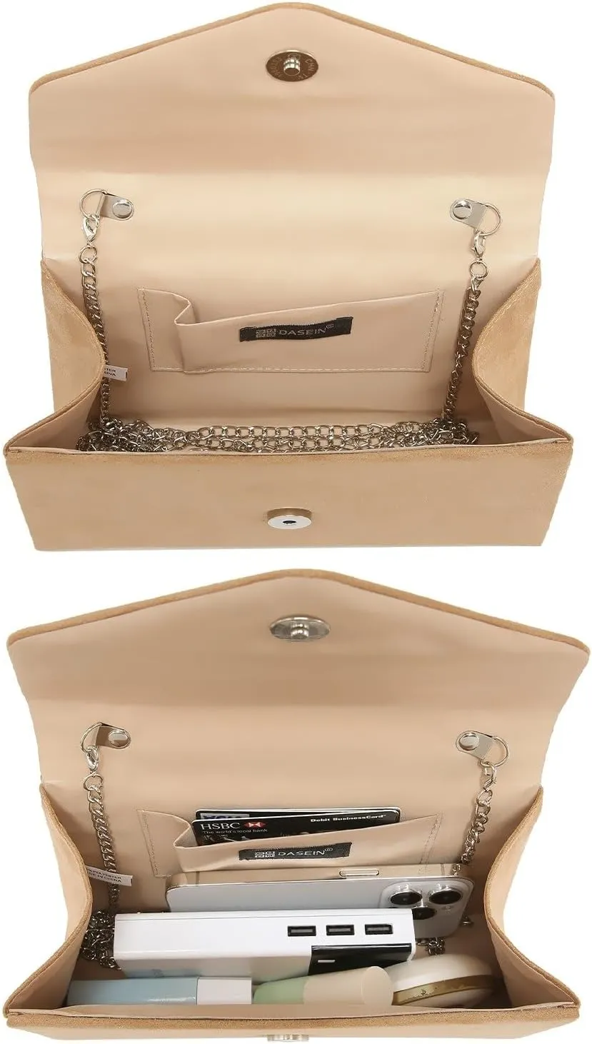 Dasein Women's Evening Bag Party Clutches Wedding Purses Cocktail Prom Handbags with Frosted Glittering