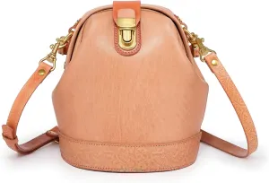 Doctor Bucket Crossbody Handbag | Luxurious and Versatile Bag for Women | Genuine Cowhide Leather