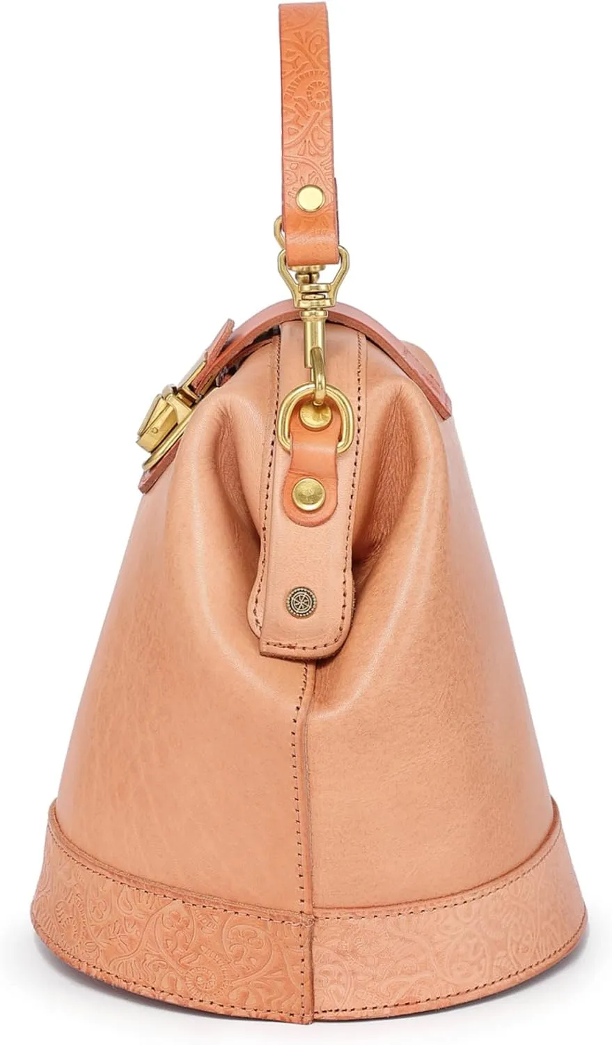 Doctor Bucket Crossbody Handbag | Luxurious and Versatile Bag for Women | Genuine Cowhide Leather