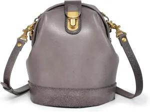 Doctor Bucket Crossbody Handbag | Luxurious and Versatile Bag for Women | Genuine Cowhide Leather
