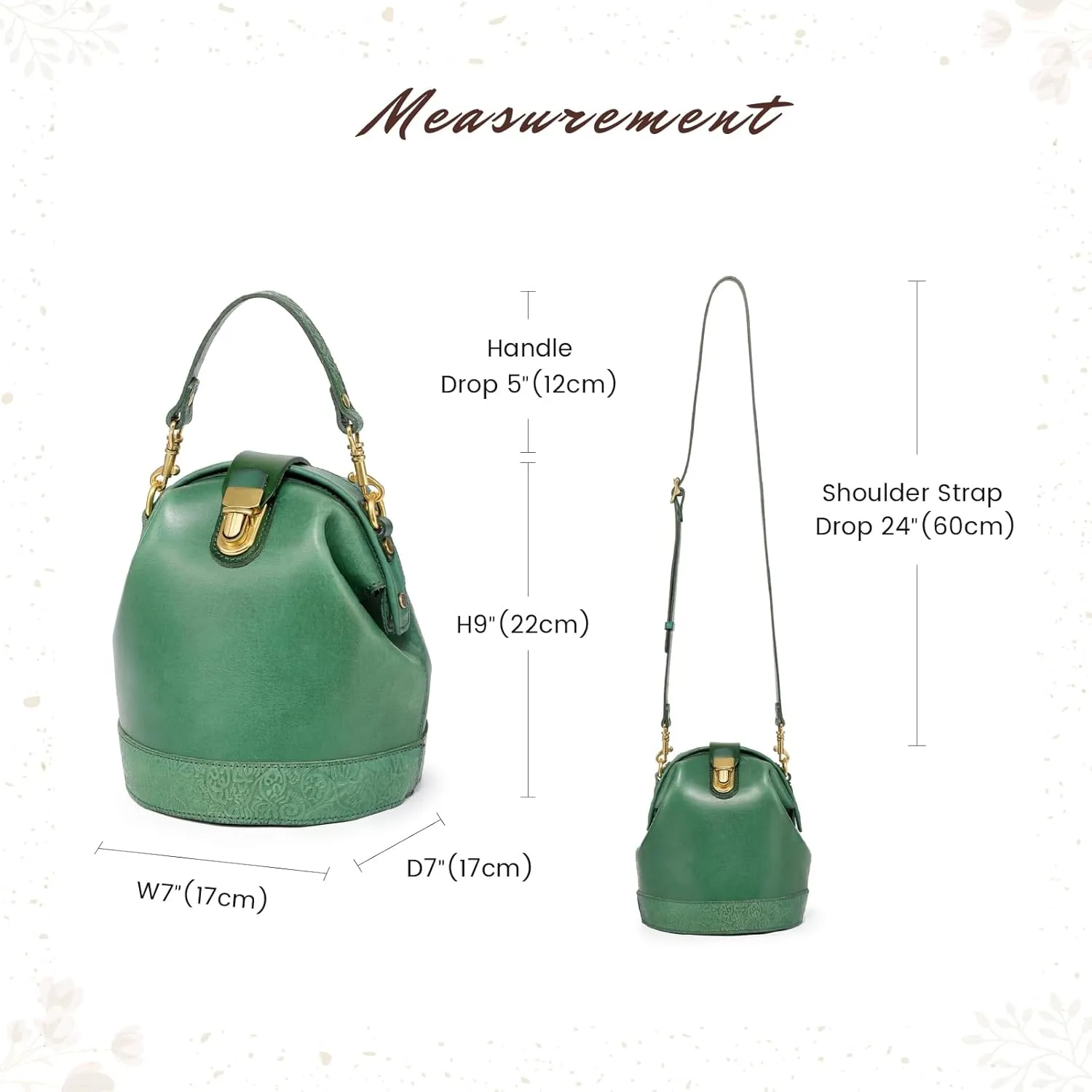 Doctor Bucket Crossbody Handbag | Luxurious and Versatile Bag for Women | Genuine Cowhide Leather