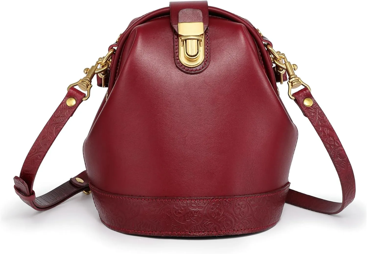 Doctor Bucket Crossbody Handbag | Luxurious and Versatile Bag for Women | Genuine Cowhide Leather