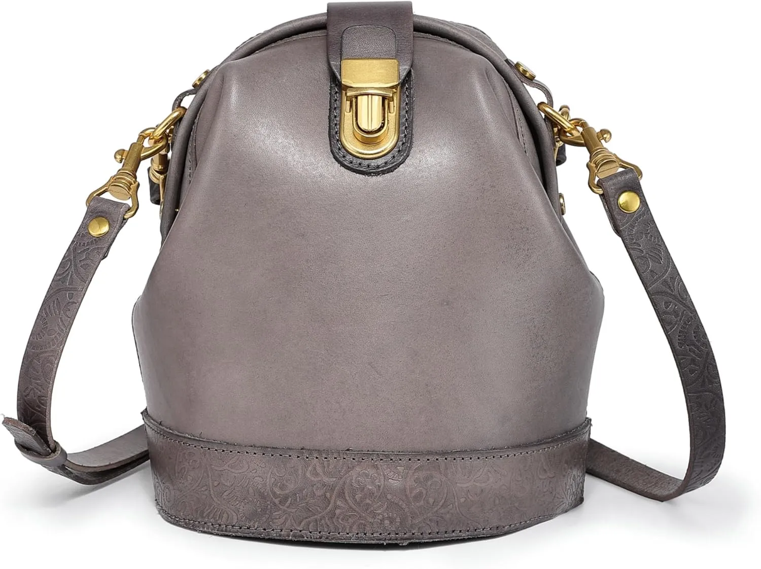 Doctor Bucket Crossbody Handbag | Luxurious and Versatile Bag for Women | Genuine Cowhide Leather