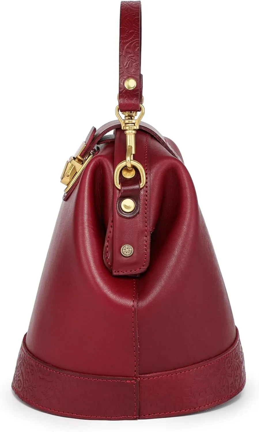 Doctor Bucket Crossbody Handbag | Luxurious and Versatile Bag for Women | Genuine Cowhide Leather