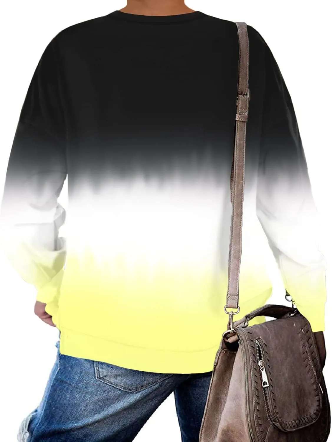 DOLNINE Plus-Size Sweatshirts for Women Casual Tops Side Slit Pullovers Shirts