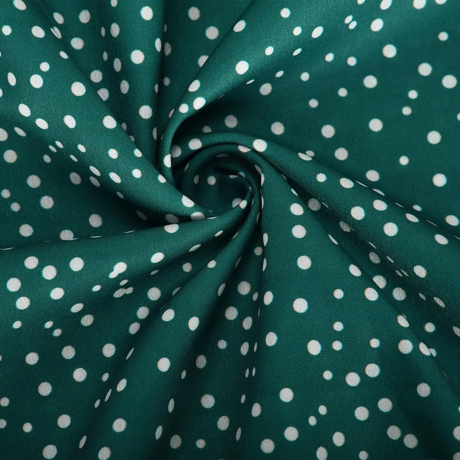 Dresses for Women 2024 Summer Beach Casual Loose Short Sleeve Flowy Swing Maxi Dress Classic Polka Dots Print Sundress