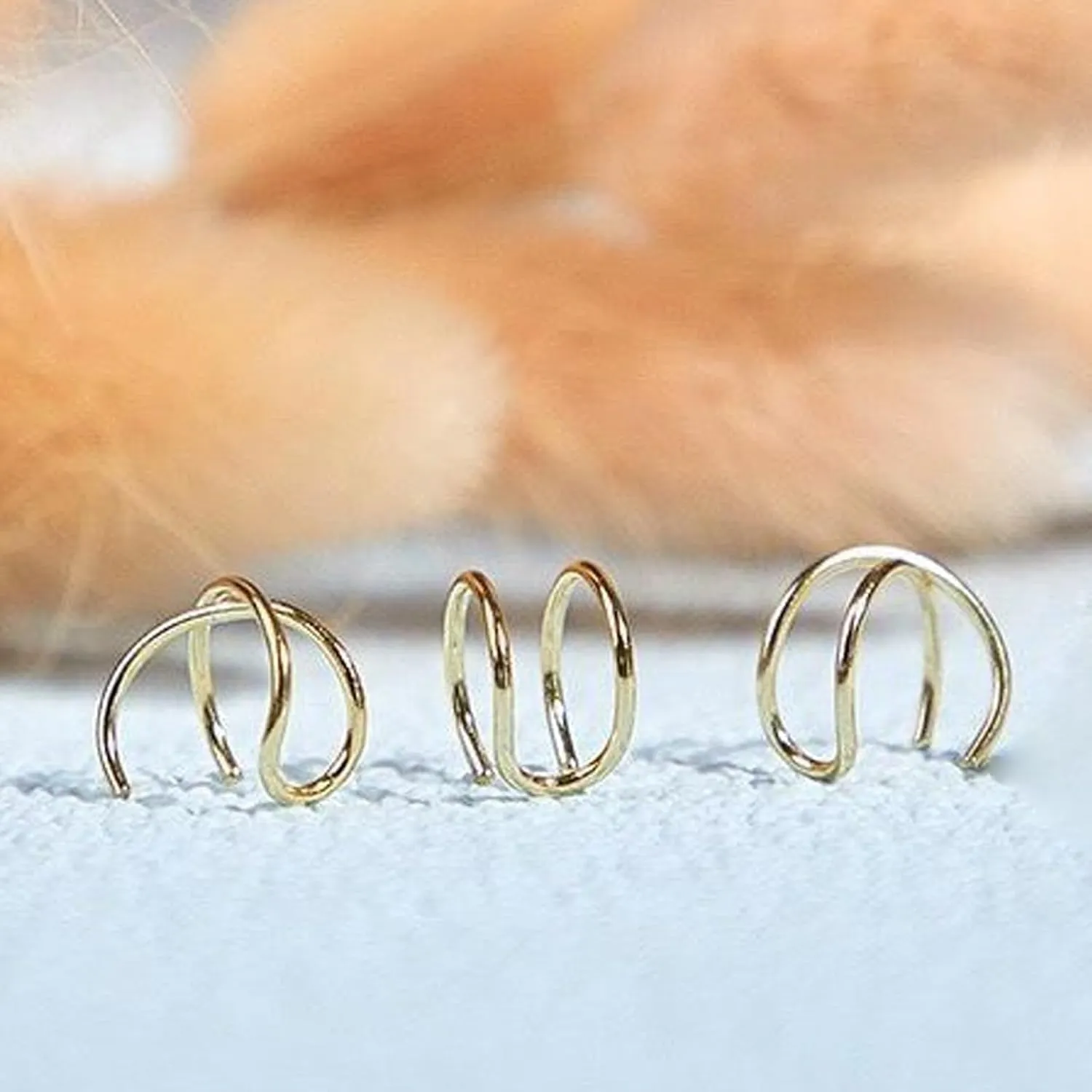Ear Cuffs Non Piercing Dainty Gold Ear Cuff Earrings for Women Trendy Stuff Gold Earrings Non Pierced Clip on Cartilage Earring Set Stacks Jewelry Gifts