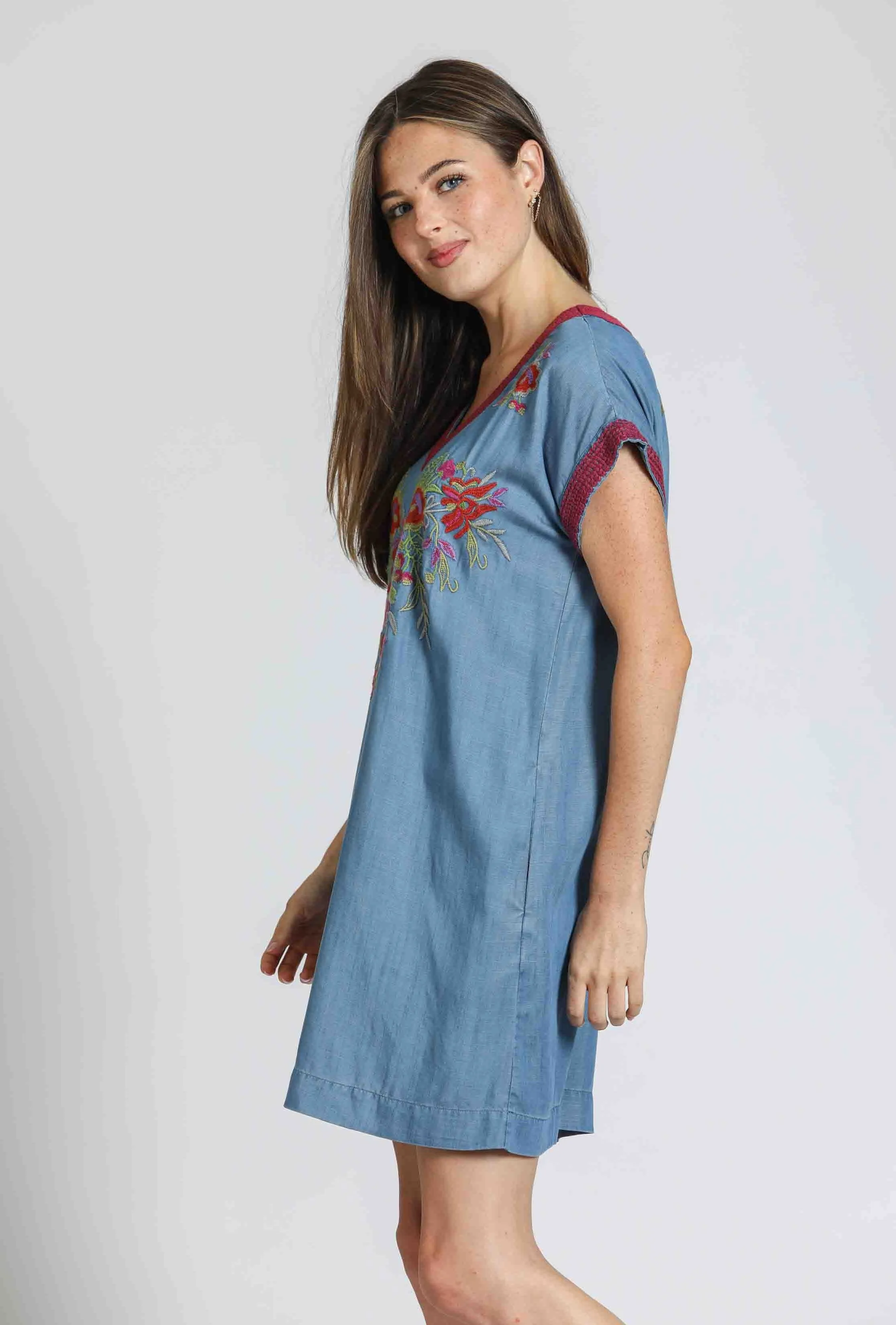 Embroidered S/s Dress