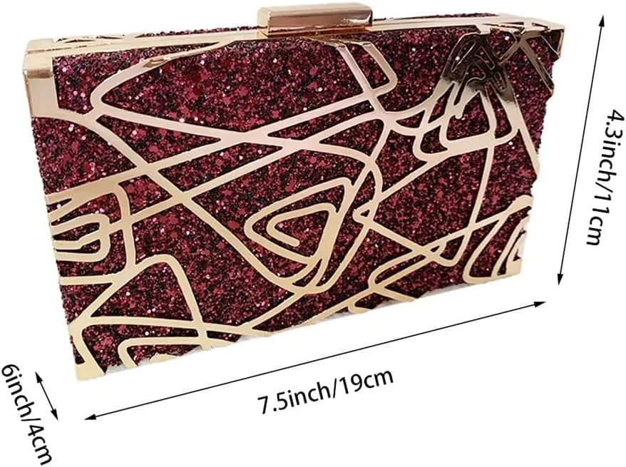 Fashion Geometry Rose Evening Bag Artistic Acrylic Clutch Purse Valentine's Day Dating Wedding Handbag for Women