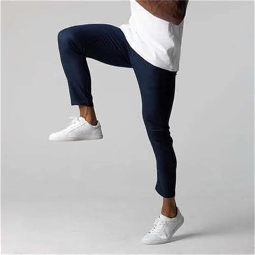 Foueo Active Chinos, Men's Casual Pants Stretch Slim Fit Tapered Trousers, Mens Slim Fit Joggers Mens Skinny Pants