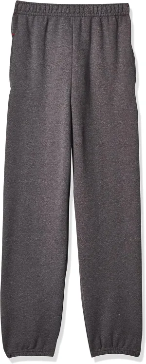 Fruit of the Loom boys Fleece Sweatshirts, Hoodies, & Joggers Sweatpants, Elastic Bottom - Charcoal Heather, X-Small US