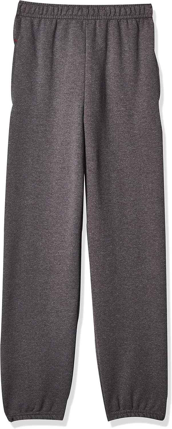 Fruit of the Loom boys Fleece Sweatshirts, Hoodies, & Joggers Sweatpants, Elastic Bottom - Charcoal Heather, X-Small US